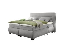 Boxspringbett >EVOLUTION< Liegefläche 160x200cm, Motorverstellung, schlamm - 190x122x220 (BxHxT)