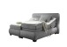Boxspringbett >EVOLUTION< Liegefläche 160x200cm, Motor, Bezug dark grey - 190x122x220 (BxHxT)