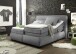 Boxspringbett >EVOLUTION< Liegefläche 160x200cm, Motor, Bezug dark grey - 190x122x220 (BxHxT)