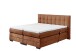Boxspringbett >TALENA< Liegefläche 180x200, Motorverstellung, cognac - 202x113x211cm (BxHxT)