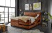 Boxspringbett >TALENA< Liegefläche 180x200, Motorverstellung, cognac - 202x113x211cm (BxHxT)
