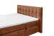 Boxspringbett >TALENA< Liegefläche 180x200, Motorverstellung, cognac - 202x113x211cm (BxHxT)