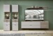 Vitrine >Ina< in Cashmere / Riva Eiche Dekor - 45x200x36cm (BxHxT)