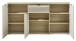 Sideboard >Ina< in Cashmere / Riva Eiche Dekor - 90x180x45cm (BxHxT)