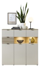 Highboard >Ina< in Cashmere / Riva Eiche Dekor -...
