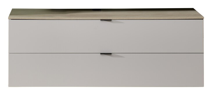 Lowboard >Ina< Hänge/Stand-TV-Board, in Cashmere / Riva Eiche Dekor - 140x51/62x44cm (BxHxT)