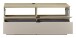 Lowboard >Ina< Hänge/Stand-TV-Board, in Cashmere / Riva Eiche Dekor - 140x51/62x44cm (BxHxT)
