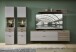 Wohnwand >Ina< (2-teilig) in Riva Eiche Dekor/Cashmere - 200x62x44 (BxHxT)
