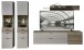 Wohnwand >Ina< (2-teilig) in Riva Eiche Dekor/Cashmere - 200x62x44 (BxHxT)
