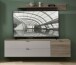 Wohnwand >Ina< (3-teilig) in Riva Eiche Dekor / Cashmere - 200x62x44 (BxHxT)