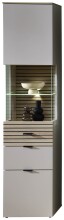 Wohnwand >Ina< (4-teilig) in Riva Eiche Dekor / Cashmere - 245x200x44 (BxHxT)