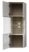 Wohnwand >Ina< (4-teilig) in Riva Eiche Dekor / Cashmere  - 240x186x44 (BxHxT)