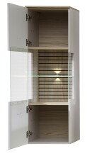 Wohnwand >Ina< (5-teilig) in Riva Eiche Dekor / Cashmere - 250x186x44 (BxHxT)