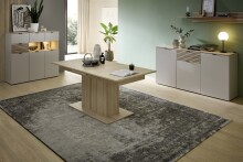Kulissen-Esstisch >Ina< in Riva Eiche Dekor - 180x77x90cm (BxHxT)