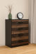 Schubkastenkommode >Texas< in schwarzstahl / texas oak - 60x97x41 (BxHxT)