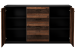 Sideboard >Texas< in schwarzstahl / texas oak, Holzwerkstoff - 177x97x41 (BxHxT)