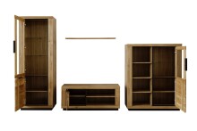 Wohnwand >Greno< (2-teilig) in Wildeiche, teilmassiv - 122x52x54cm (BxHxT)