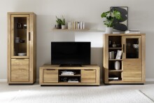 Wohnwand >Greno< (3-teilig) in Wildeiche - 235x200x54 (BxHxT)