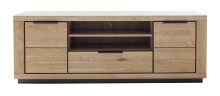 Wohnwand >Greno< (2-teilig) in Wildeiche - 255x200x54 (BxHxT)