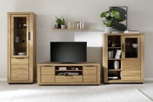 Wohnwand >Greno< (2-teilig) in Wildeiche - 295x142x54 (BxHxT)