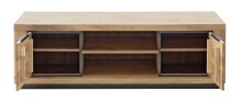 Wohnwand >Greno< (2-teilig) in Wildeiche - 235x200x54 (BxHxT)