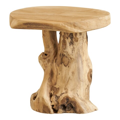 Beistelltisch >Palena< in braun, Teakholz - 40x45x40cm (BxHxT)