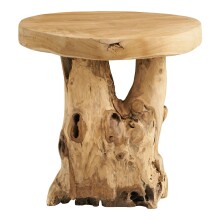 Beistelltisch >Palena< in braun, Teakholz - 40x45x40cm (BxHxT)