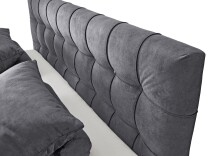 Boxspringbett >Oregon< Liegefläche 180x200 cm. H3/H4, anthrazit - 200x121x210 (BxHxT)