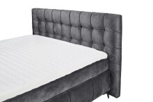 Boxspringbett >Oregon< Liegefläche 180x200 cm. H3/H4, anthrazit - 200x121x210 (BxHxT)