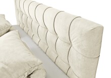 Boxspringbett >Oregon< Liegefläche 180x200 cm, H3/H4, in creme - 200x121x210cm (BxHxT)