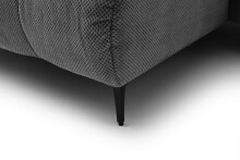 Polstergarnitur >Luddi< Sitz + Kopfteilverstellung, dunkelgrau  - 286x80x203cm (BxHxT)