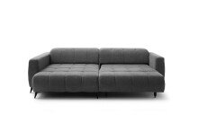 Polstergarnitur >Luddi< Sitz + Kopfteilverstellung, dunkelgrau - 286x80x203cm (BxHxT)