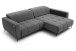 Polstergarnitur >Luddi< Sitz + Kopfteilverstellung, dunkelgrau - 286x80x203cm (BxHxT)