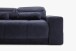 Polstergarnitur >Donaugh< 5 verstellbare Kopfteile, in blau-schwarz - 323x76x231 (BxHxT)
