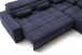 Polstergarnitur >Donaugh<  inkl. aller Funktionen, blau-schwarz - 323x76x231 (BxHxT)