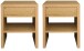 Nachtkommode >Five< (2er-Set) in Eiche sanremo hell - 44x52x36 (BxHxT)