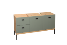 Waschbeckenunterschrank >Coco< in Asteiche Dekor /...