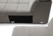 Polstergarnitur >Belan< Sitztiefen + Kopfteilverstellung, hellgrau - 288x80x176cm (BxHxT)