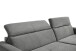 Polsterecke >Trouble< elektrische Relaxfunktion, silbergrau - 251x81x165cm (BxHxT)