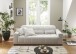 Big-Sofa >Maggy< Sitztiefen- / Kopfteilverstellung, creme - 242x110x121cm (BxHxT)