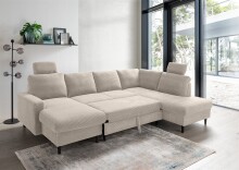 Wohnlandschaft >Pris< U-Form, Funktionenn, cord...