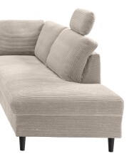 Wohnlandschaft >Pris< U-Form, Funktionenn, cord beige - 153x305x75x200 (LxBxHxT)