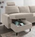 Wohnlandschaft >Pris< U-Form, Funktionenn, cord beige - 153x305x75x200 (LxBxHxT)