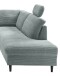 Wohnlandschaft >Pris< U-Form, Funktionen, cord aqua - 153x305x75x200 (LxBxHxT)