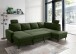 Wohnlandschaft >Pris< U-Form, Funktionen, cord moosgrün - 153x305x75x200 (LxBxHxT)