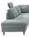 Wohnlandschaft >Pris< U-Form, Funktionen, cord aqua - 153x305x75x200 (LxBxHxT)