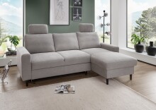 Ecksofa >Pris< Schlaffunktion, Stauraum, grau -...