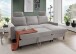 Ecksofa >Pris< Schlaffunktion, Stauraum, grau - 234x88x147 (BxHxT)