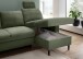 Ecksofa >Pris< Schlaffunktion, Stauraum, dunkelgrün - 234x88x147 (BxHxT)