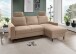 Ecksofa >Pris< Schlaffunktion, Stauraum, hellbraun - 234x88x147 (BxHxT)